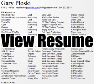 view acting resume