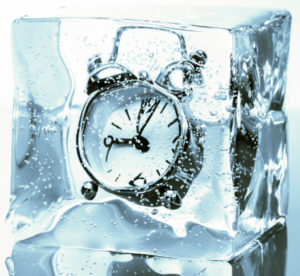 clock-in-ice
